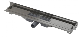 Душевой лоток AlcaPlast Flexible Low для перфорированной решетки с краем к стене 85см хром APZ104-850